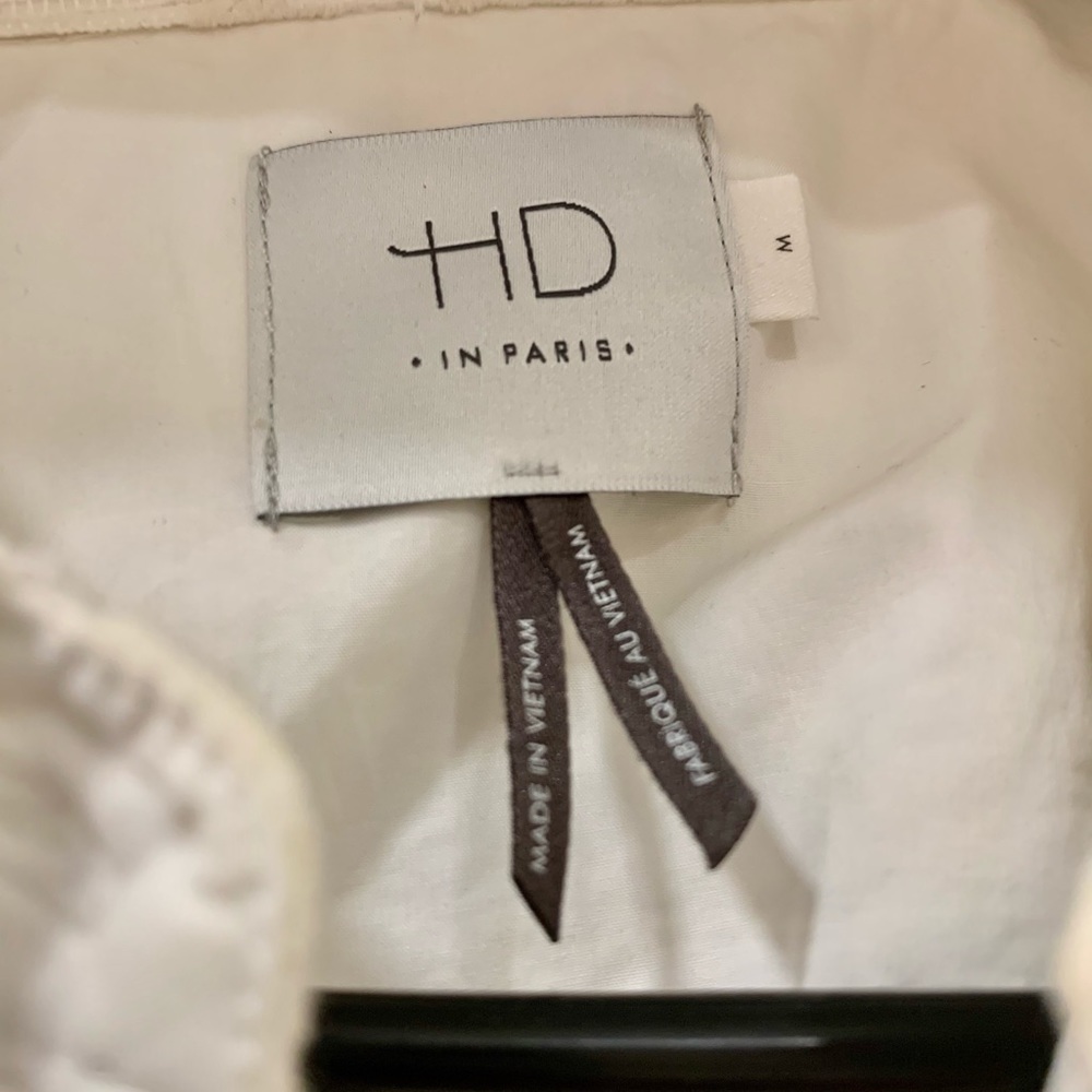 Anthropologie White Collar Dress M - Picture 2 of 7